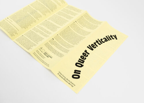 On Queer Verticality James William Murray Ashley Kinnard Studio is an art and graphic design practice based in London. Our work includes publications, visual identity, type design and websites.