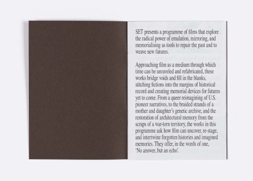 SET Film Festival 2024 SET Ashley Kinnard Studio is an art and graphic design practice based in London. Our work includes publications, visual identity, type design and websites.