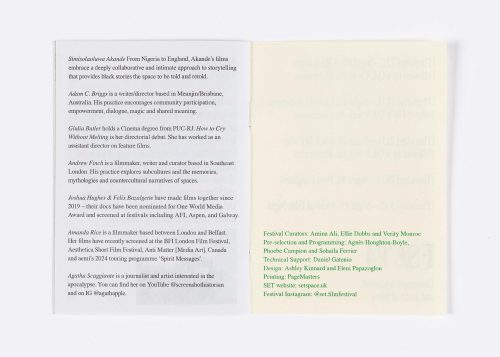 SET Film Festival 2024 SET Ashley Kinnard Studio is an art and graphic design practice based in London. Our work includes publications, visual identity, type design and websites.