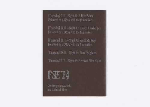 SET Film Festival 2024 SET Ashley Kinnard Studio is an art and graphic design practice based in London. Our work includes publications, visual identity, type design and websites.