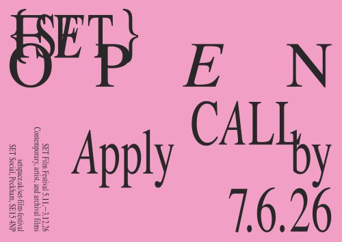 SET Film Festival 2026, SET, 2026, Art Direction, Branding, Graphic Design, Ashley Kinnard Studio London